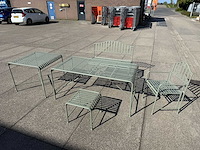Groene metalen tuinset - afbeelding 5 van  6