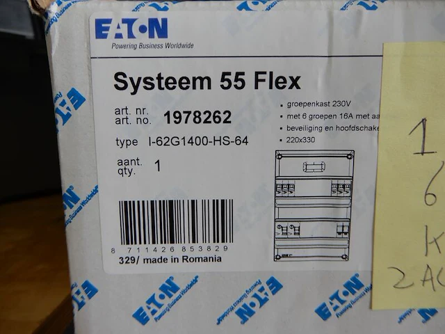 Groepenkast, eaton, systeem 55 flex, zwart - afbeelding 2 van  5