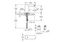 Grohe - bau cosmopolitan e - - infrarood elektronische wastafelkraan zonder menging - afbeelding 3 van  6