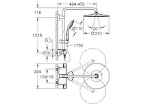Grohe - euphoria - xxl system 310 - regendouche - afbeelding 1 van  3