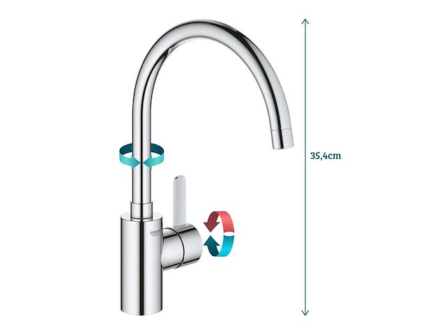 Grohe - eurosmart cosmopolitan 32843dc0 - keukenmengkraan - afbeelding 2 van  7