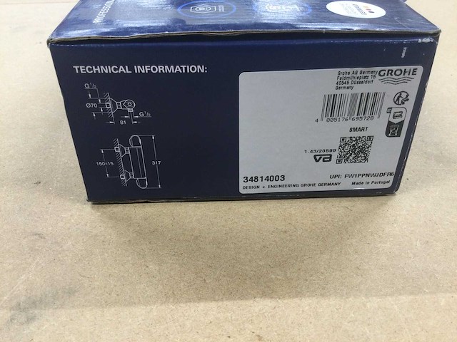 Grohe - grohtherm 1000 - - thermostatische bad / douchemengkraan - afbeelding 7 van  8