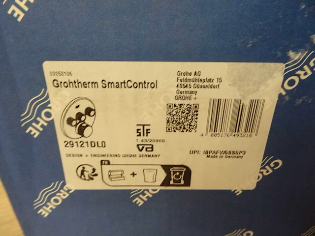 Grohe - grohtherm smartcontrol - 2912dl0 - thermostatische inbouwkraan - afbeelding 3 van  3