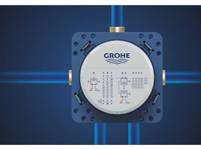 Grohe - rapido smartbox (35600000 vd) - universeel inbouwdeel / basisgarnituur voor douches en baden - douchekraan (2x) - afbeelding 2 van  9