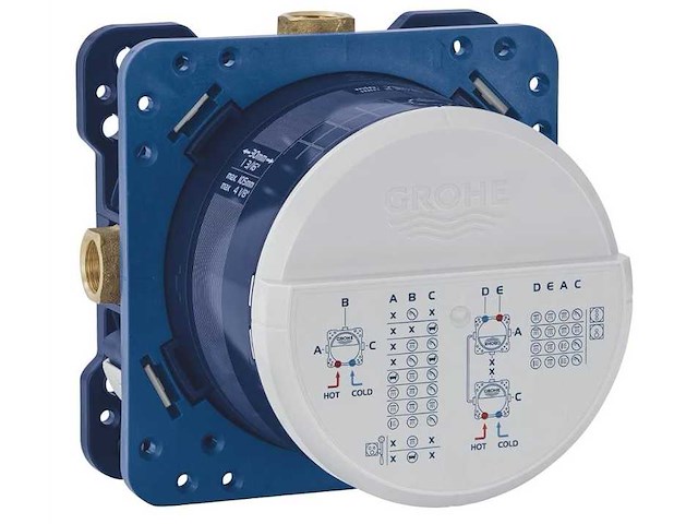 Grohe - rapido smartbox (35600000 vd) - universeel inbouwdeel / basisgarnituur voor douches en baden - douchekraan (2x) - afbeelding 3 van  9