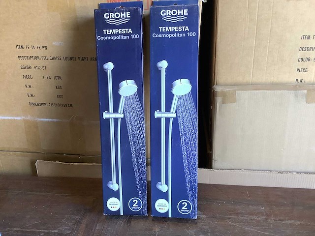 Grohe - tempesta cosm. 100 - douche glijstang met handdouche (2x) - afbeelding 1 van  4