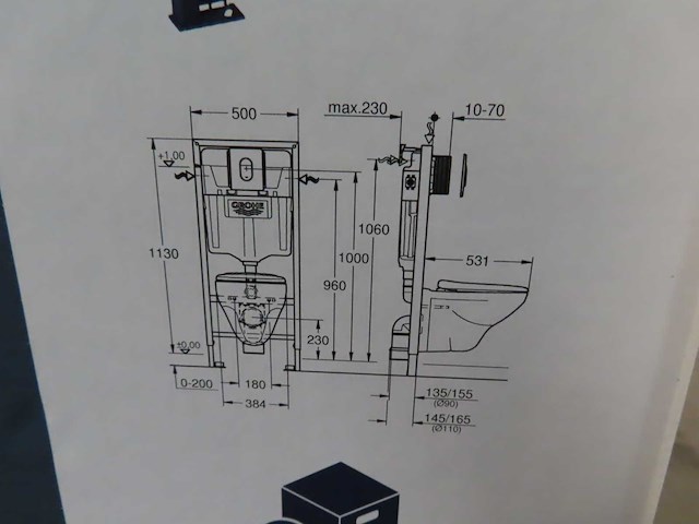 Grohe - wc set bau ceramic - toilet - afbeelding 2 van  2