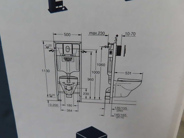 Grohe - wc set bau ceramic - toilet - afbeelding 2 van  2
