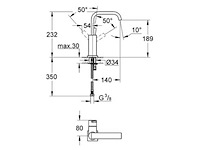 Grohe allure chrome marine mixer tap single lever high output - 23076000 - afbeelding 6 van  7