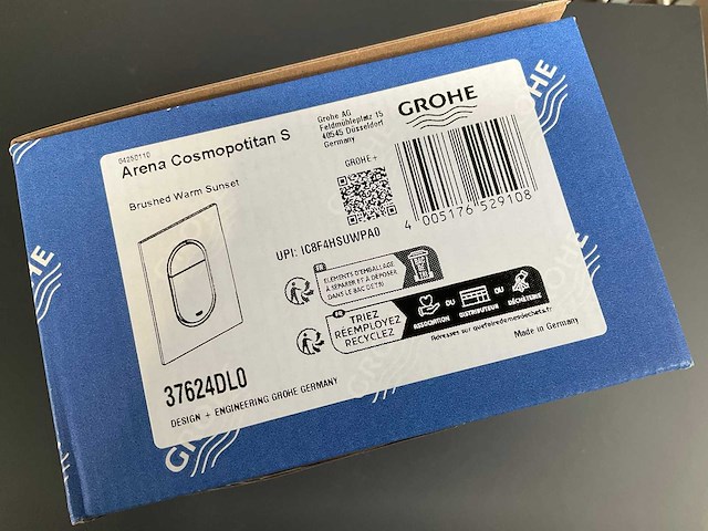 Grohe arena cosmopolitan s bedieningspaneel geborsteld koper - afbeelding 2 van  4