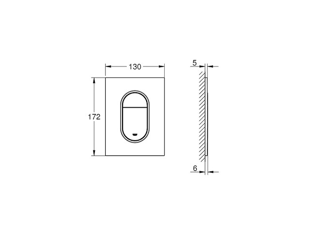 Grohe arena cosmopolitan s bedieningspaneel hard graphite - afbeelding 2 van  3