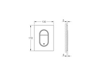 Grohe arena cosmopolitan s bedieningspaneel hard graphite - afbeelding 2 van  3