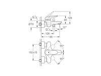 Grohe badkraan wave chroom 15 cm - afbeelding 3 van  6