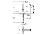 Grohe costa l 21337001 wastafelmengkraan - afbeelding 2 van  3