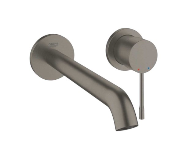 Grohe essence new brushed hard graphite wastafelmuurkraan - afbeelding 1 van  6