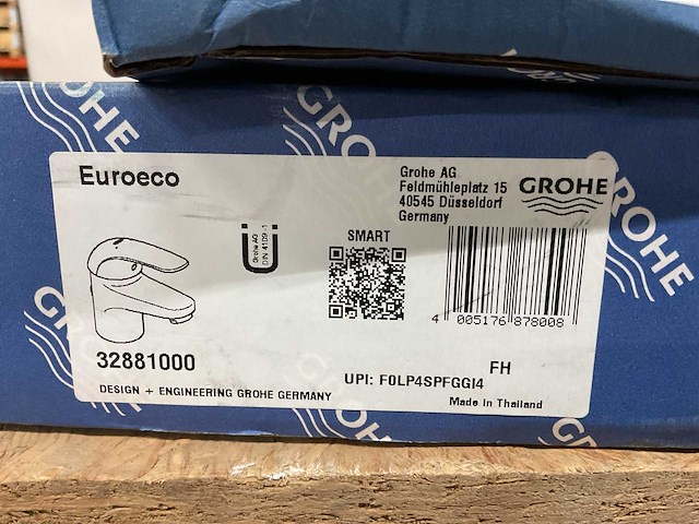 Grohe euroeco 32881000 wastafelmengkraan - afbeelding 2 van  2
