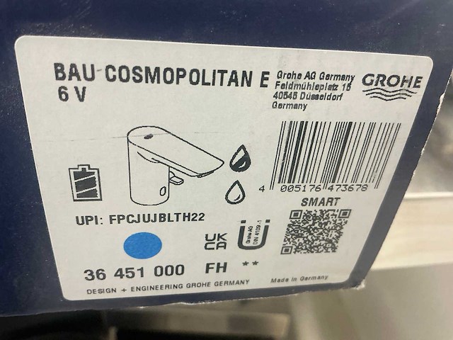 Grohe euroeco cosmopolitan e electronische wastafelkraan (2x) - afbeelding 2 van  2