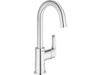 Grohe eurosmart 1-gats wastafelkraan met hoge ronde uitloop - afbeelding 1 van  4