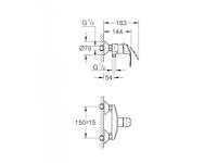 Grohe eurosmart 33555002 douchemengkraan - afbeelding 2 van  4