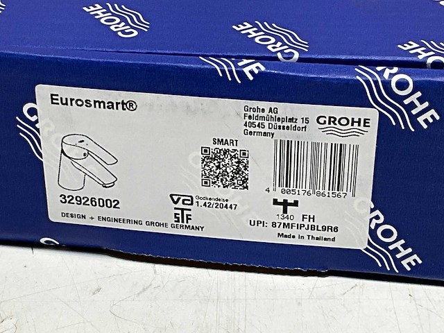 Grohe eurosmart s-size 1-hende lwastafelmengkraan chroom vaste uitl. m.waste - afbeelding 3 van  3