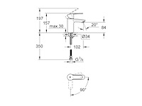 Grohe eurostyle cosmopolitan wastafelmengkraan chroom - afbeelding 2 van  4