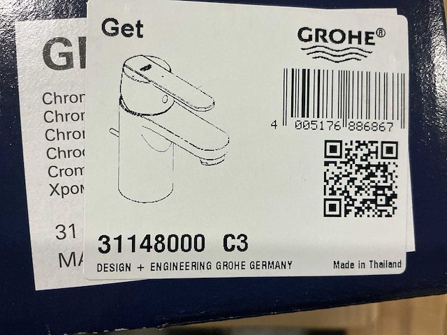 Grohe get 31148000 c3 wastafelkraan (5x) - afbeelding 2 van  4