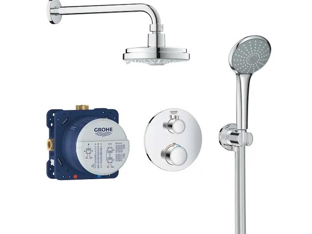 Grohe grohtherm rainshower cosmopolitan 160 doucheset met inbouwthermostat - afbeelding 1 van  3