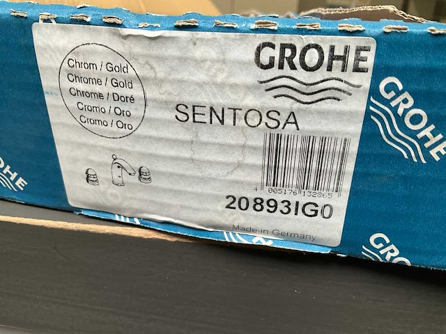 Grohe igo sentosa driegats wastafelmengkraan goud chroom - afbeelding 2 van  10