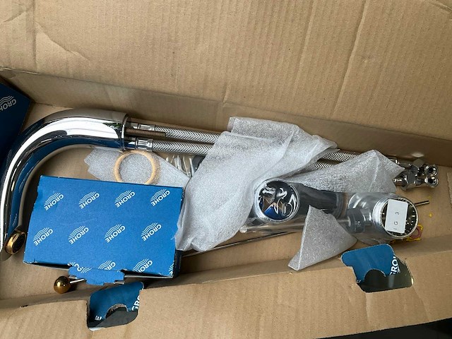 Grohe igo sentosa driegats wastafelmengkraan goud chroom - afbeelding 3 van  10