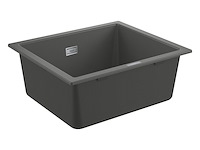 Grohe k500 composiet dubbele spoelbak 86cm inbouw met overloop en automatische afvoer granite black