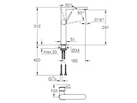 Grohe plus wastafelmengkraan xl-size chroom - afbeelding 2 van  4