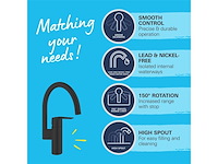 Grohe quickfix start eengreeps keukenmengkraan matte black - afbeelding 3 van  4