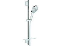 Grohe rainshower smartactive 130 glijstangset met zeepschaal chroom - afbeelding 1 van  6