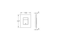 Grohe skate cosmo bedieningsplaat mirror glass spiegelglas - afbeelding 3 van  6