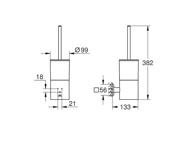 Grohe spa - allure new - toilet borstel - wc-borstelset - afbeelding 5 van  8