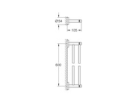 Grohe start dubbele handdoekhouder supersteel rvs - afbeelding 3 van  4