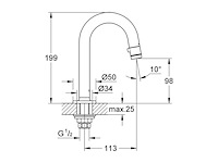 Grohe universal toiletkraan met hoge c uitloop brushed hard graphite - afbeelding 3 van  5