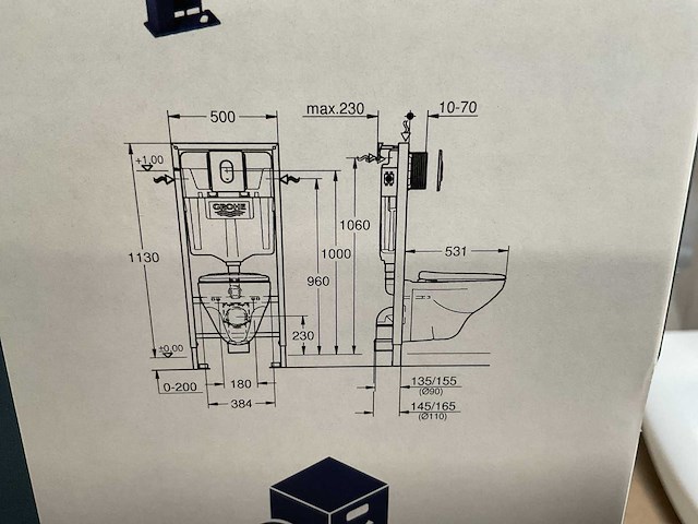 Grohe wandcloset met inbouwreservoir - afbeelding 5 van  9