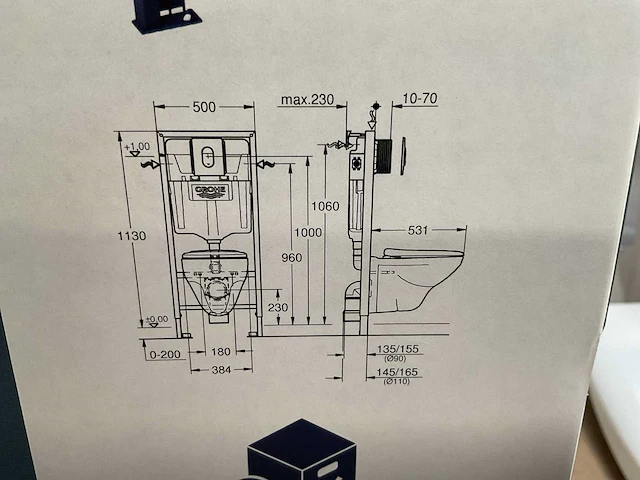 Grohe wandcloset met inbouwreservoir - afbeelding 5 van  9