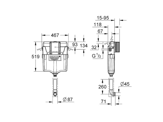 Grohe wc-reservoir - afbeelding 2 van  4