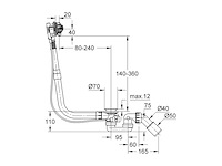 Grohetalentofill inlet pop-up waste system wit - afbeelding 3 van  4