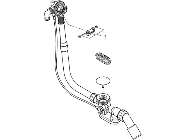 Grohetalentofill inlet pop-up waste system wit - afbeelding 4 van  4