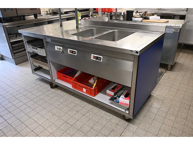 Groku kampen verrijdbare rvs dubbele au-bain-marie - afbeelding 2 van  5