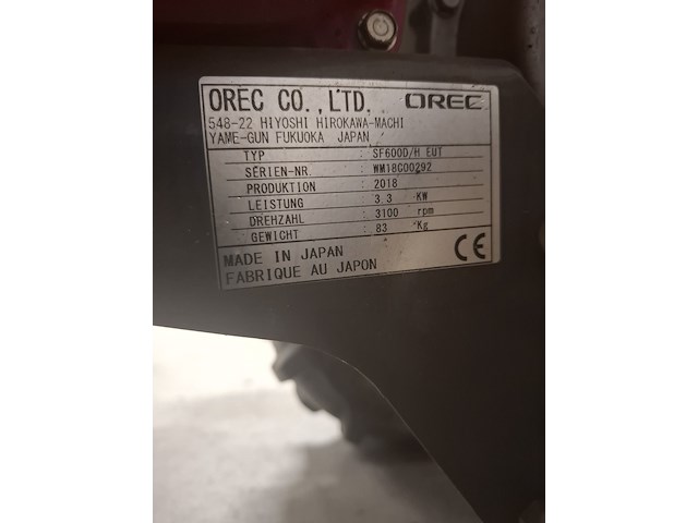 Grondfreesmachine 6pk benzine herkules / orec, sf600d, bouwjaar 2018 - afbeelding 3 van  11