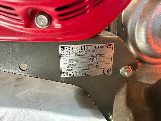 Grondfreesmachine 6pk benzine, herkules / orec, sf600d, oranje, 2020 - afbeelding 7 van  7