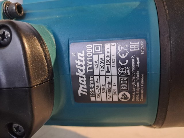Grondschroefmachine - 230v makita, tw1000, bouwjaar 2022 - afbeelding 9 van  12