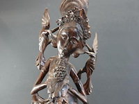 Groot coromandelhouten beeld van een indische danseres - afbeelding 2 van  5