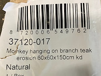 Groot decoratiestuk hangende aan teak hout - afbeelding 6 van  7