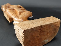 Groot in hout gesneden indisch beeld - afbeelding 5 van  5