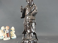 Groot in rozenhout gesneden een van de acht onsterfelijken - afbeelding 2 van  5